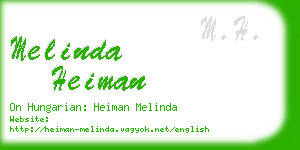 melinda heiman business card